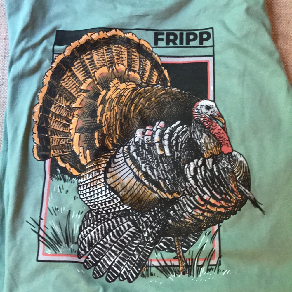 Fripp Turkey closeup Long Sleeves light green NWT